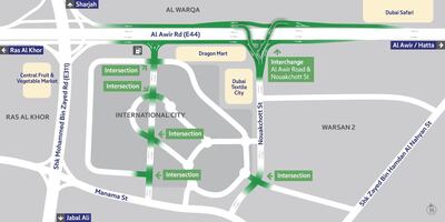 A map of the new road changes. Courtesy: RTA