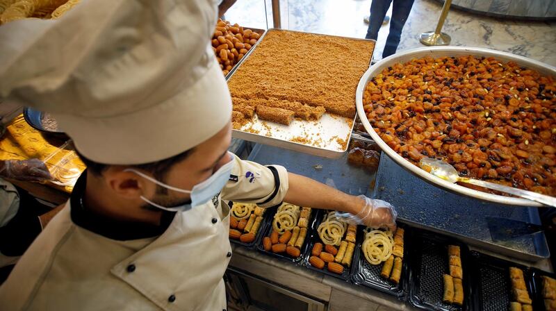 Traditional sweets are in great demand during the last few days of Ramadan, in Baghdad, Iraq. Reuters