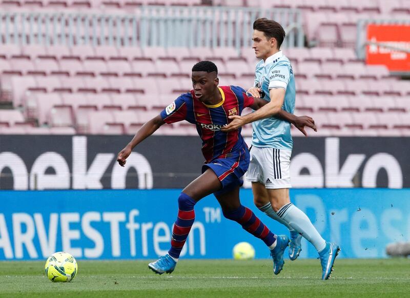 Ilaix Moriba 7 - Under fire boss Ronald Koeman continues to show faith in the teen midfielder. Shot over after 53 minutes as Barça sought a breakthrough. Reuters