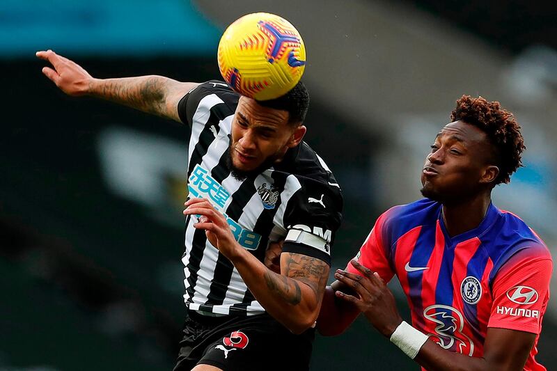 Jamaal Lascelles – 6. Stood up well to Chelsea pressure and produced a lunging interception to break up a dangerous attack. That contribution led to an injury, though, and he was replaced at half-time. AFP