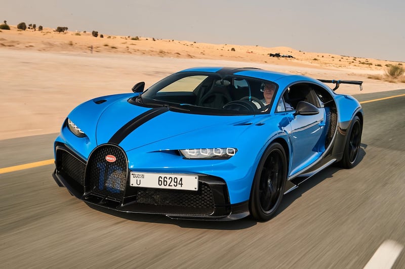 The Bugatti Chiron Pur Sport is a Dh13.4 million limited-edition model, with just 60 available to buy. Photo: Sami Sasso 