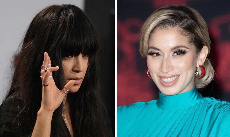 Swedish singer Loreen, left, and Canadian singer La Zarra will compete at Eurovision. Photos: AFP; Abacapress.com