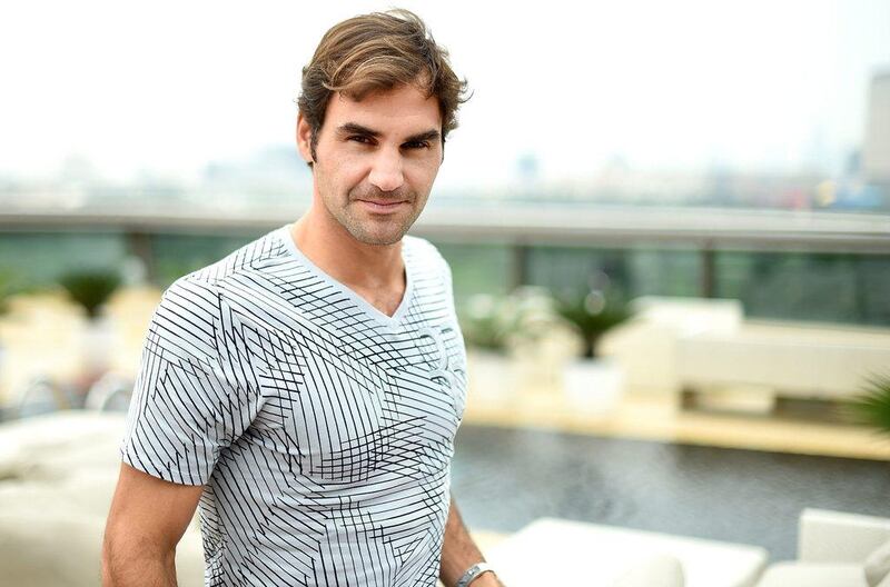 Roger Federer of Switzerland poses for photos during a media day ahead of the ATP Dubai Duty Free Tennis Championship on February 26, 2017 in Dubai, United Arab Emirates. Tom Dulat/Getty Images

