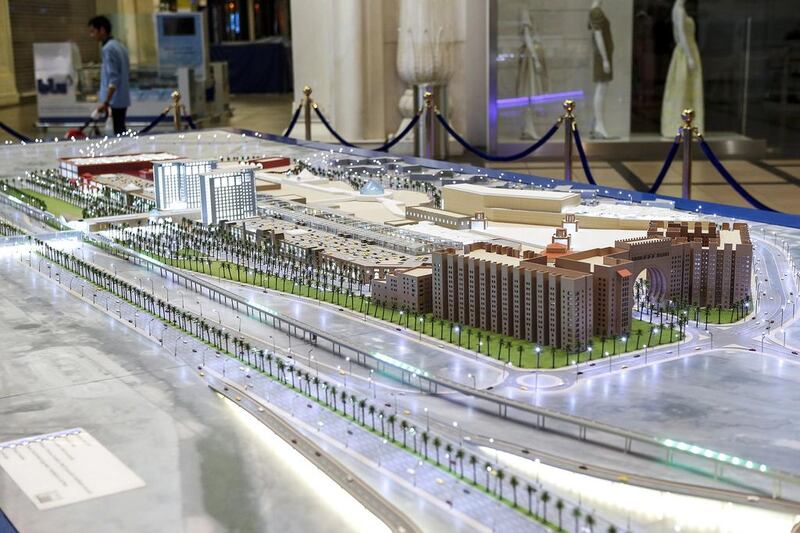 A model of the planned extension work being planned by Nakheel to Ibn Battuta Mall. Antonie Robertson / The National