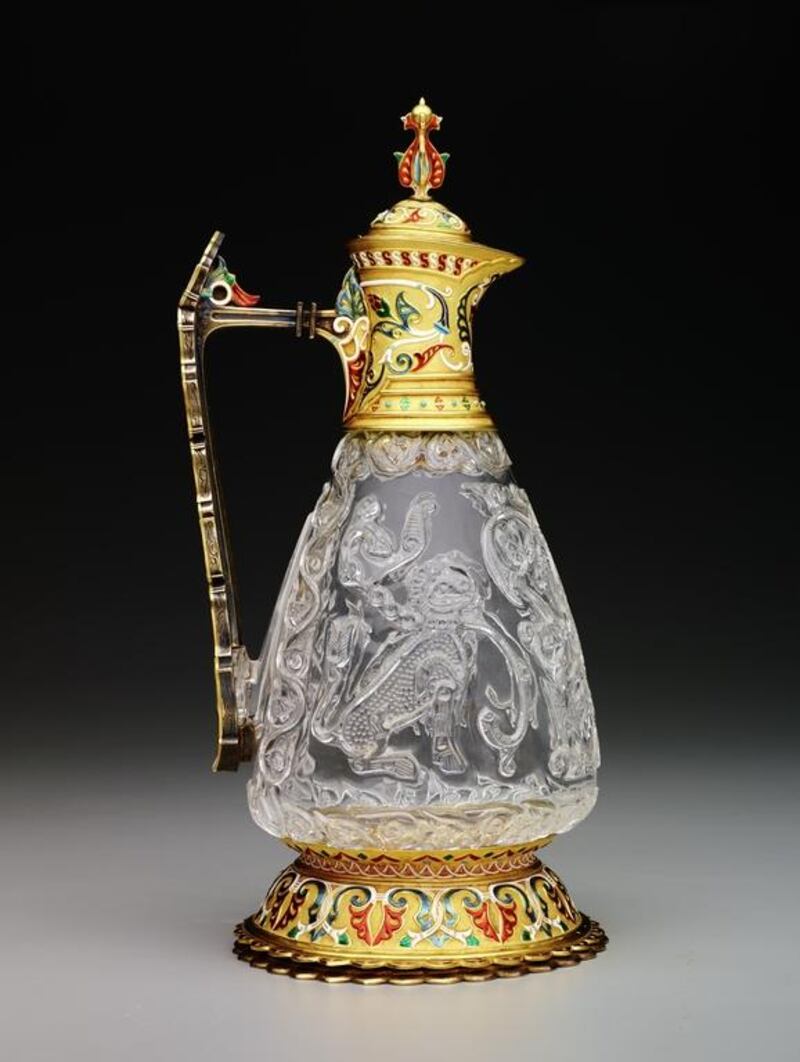 Ewer, Egypt, late 10th to early 11th century, rock crystal; 19th-century gold mount by Jean-Valentin Morel. Brad Flowers / Kier Collection of Islamic Art on loan to the Dallas Museum of Art.