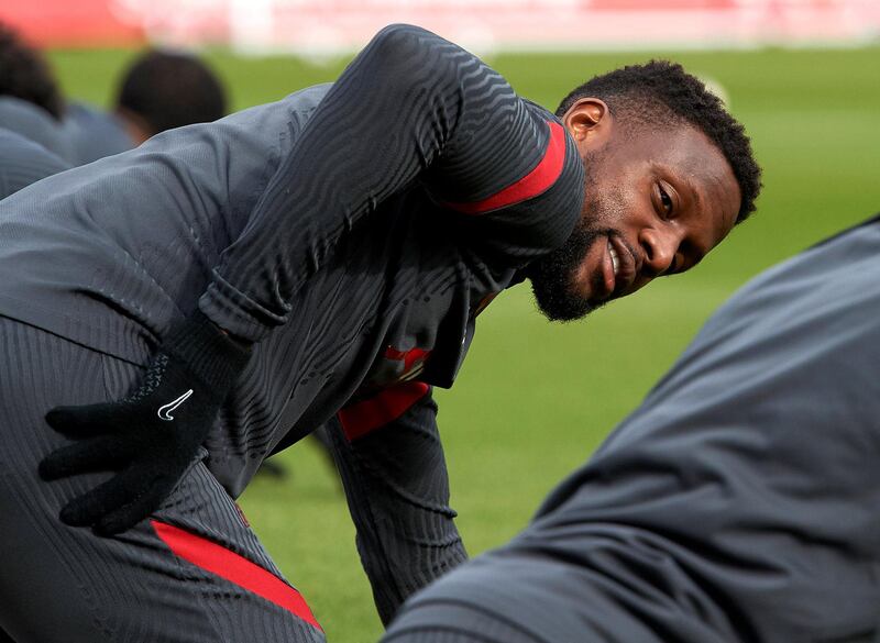 KIRKBY, ENGLAND - MARCH 09: (THE SUN OUT, THE SUN ON SUNDAY OUT) Divock Origi of Liverpool during a training session at AXA Training Centre on March 9, 2021 in Kirkby, England. (Photo by Nick Taylor/Liverpool FC/Liverpool FC via Getty Images)