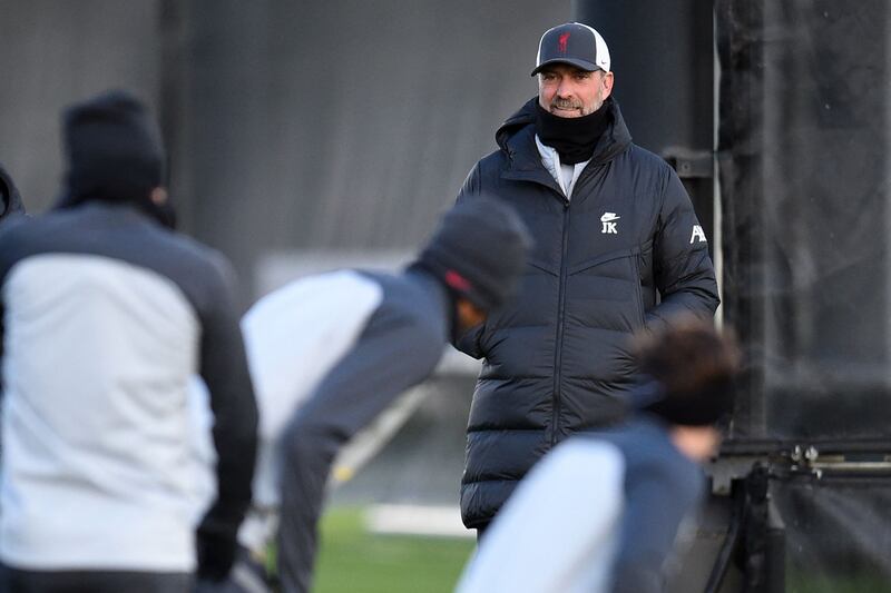 Liverpool's German manager Jurgen Klopp attends a training session. AFP