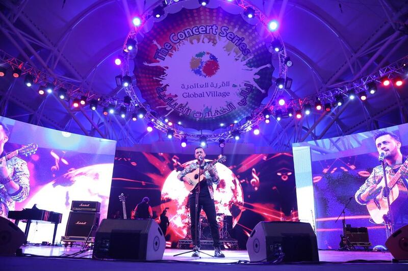 Pakistani singing star Atif Aslam performed at Dubai's Global Village. Courtesy Global Village