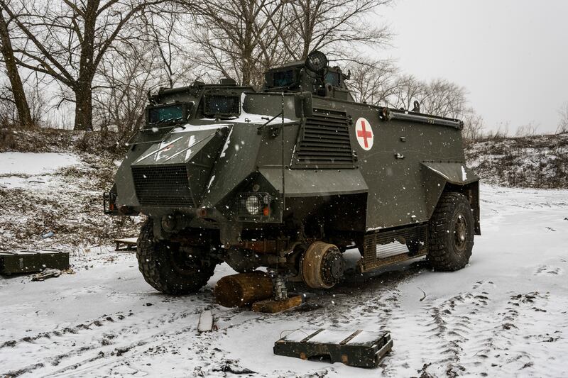 The UK sent their phased-out Saxon armoured vehicles. They found new life protecting infantry units in transit and dealing with tough off-road conditions. Getty Images