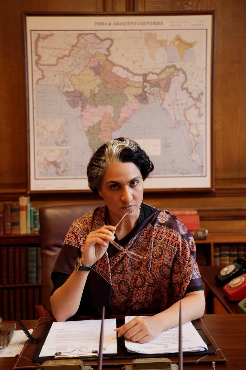 Lara Dutta as Indira Gandhi in 'Bell Bottom'. Photo: Pooja Entertainment