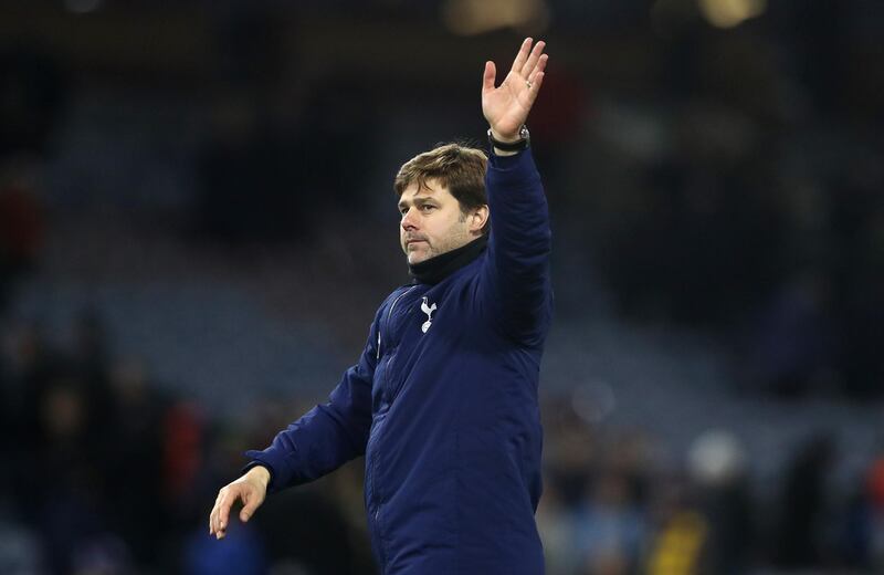 BURNLEY, ENGLAND - DECEMBER 23:  Mauricio Pochettino, Manager of Tottenham Hotspur celebrates during the Premier League match between Burnley and Tottenham Hotspur at Turf Moor on December 23, 2017 in Burnley, England.  (Photo by Ian MacNicol/Getty Images)