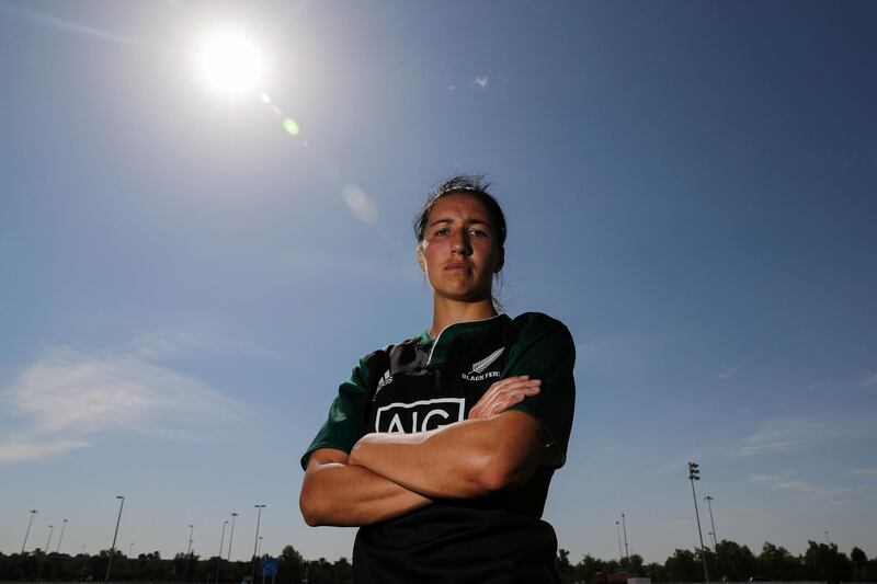 Abu Dhabi, United Arab Emirates - November 21st, 2017: Sarah Goss of the New Zealand women's 7's rugby team trains ahead of the Dubai 7's. Tuesday, November 21st, 2017 at Sheikh Zayed cricket stadium, Abu Dhabi. Chris Whiteoak / The National