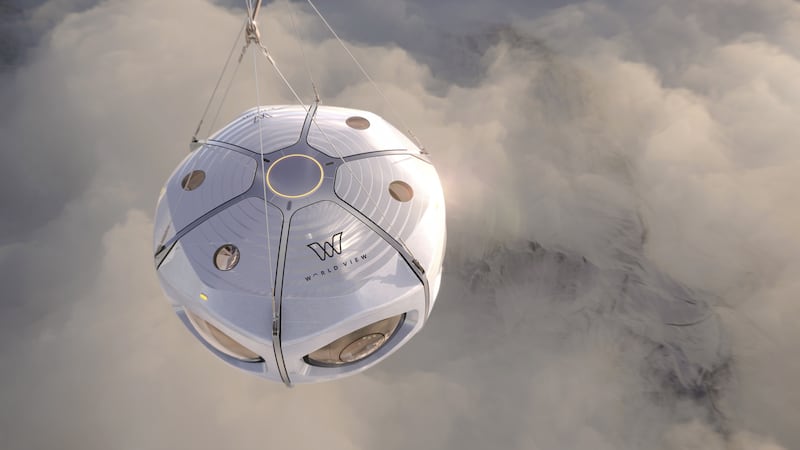 It would soar 30,480 metres above the ground, carrying a large passenger capsule to offer striking views of the planet’s curvature and delicate atmosphere.