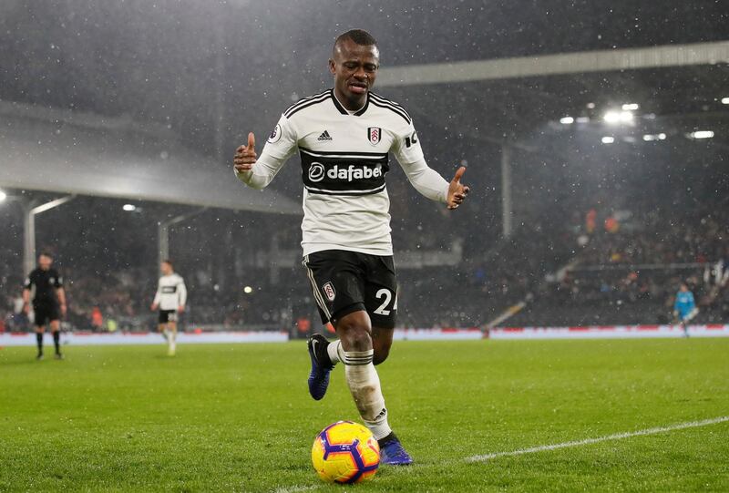 Soccer Football - Premier League - Fulham v Brighton & Hove Albion - Craven Cottage, London, Britain - January 29, 2019  Fulham's Jean Michael Seri reacts during the match                  REUTERS/David Klein  EDITORIAL USE ONLY. No use with unauthorized audio, video, data, fixture lists, club/league logos or "live" services. Online in-match use limited to 75 images, no video emulation. No use in betting, games or single club/league/player publications.  Please contact your account representative for further details.