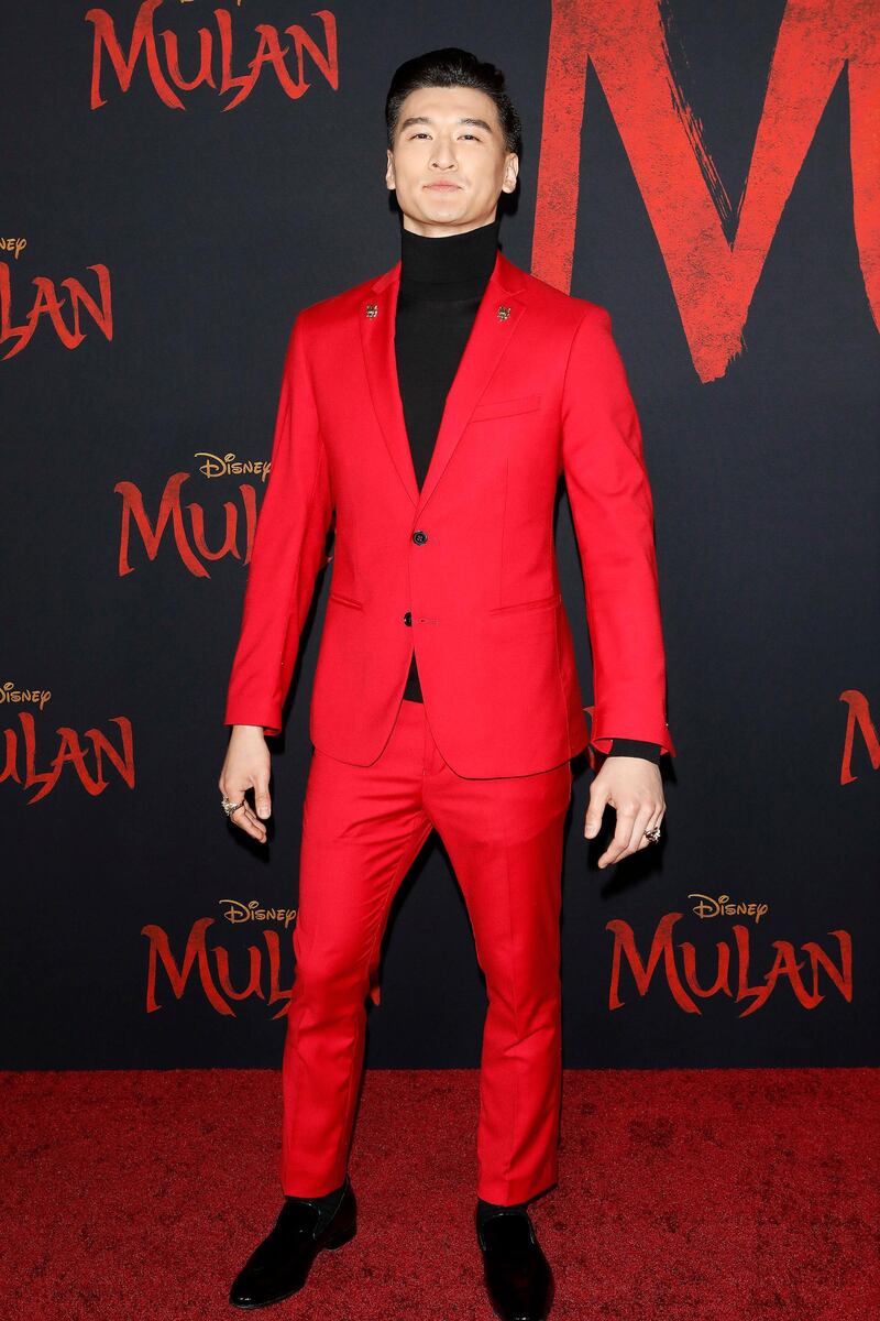 Chen Tang at the world premiere of Disney's 'Mulan' at the Dolby Theatre in Hollywood on March 9, 2020. EPA