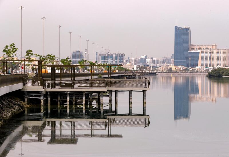 Abu Dhabi, United Arab Emirates, March 16, 2021.  Hazy and overcast weather at Abu Dhabi.  Eastern Mangroves area.
Victor Besa/The National
Section:  NA
FOR:  Stand Alone/ Big Picture