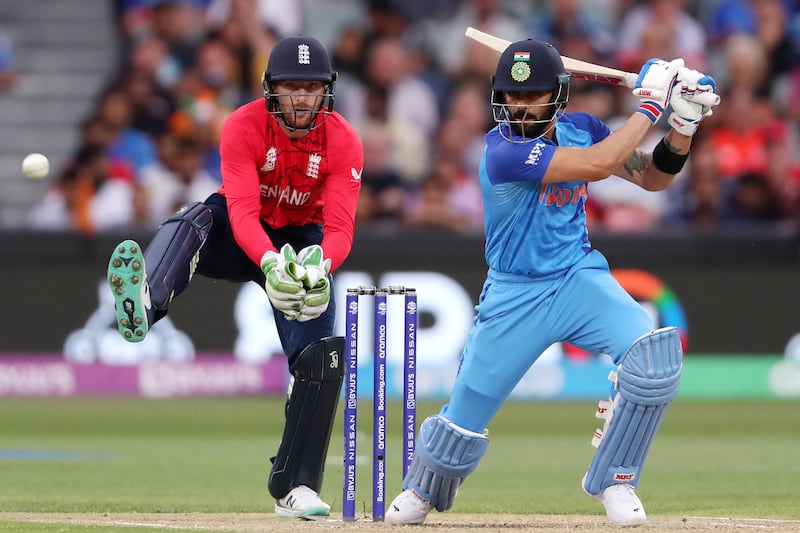 Virat Kohli scored 50 off 40 balls for India. Getty