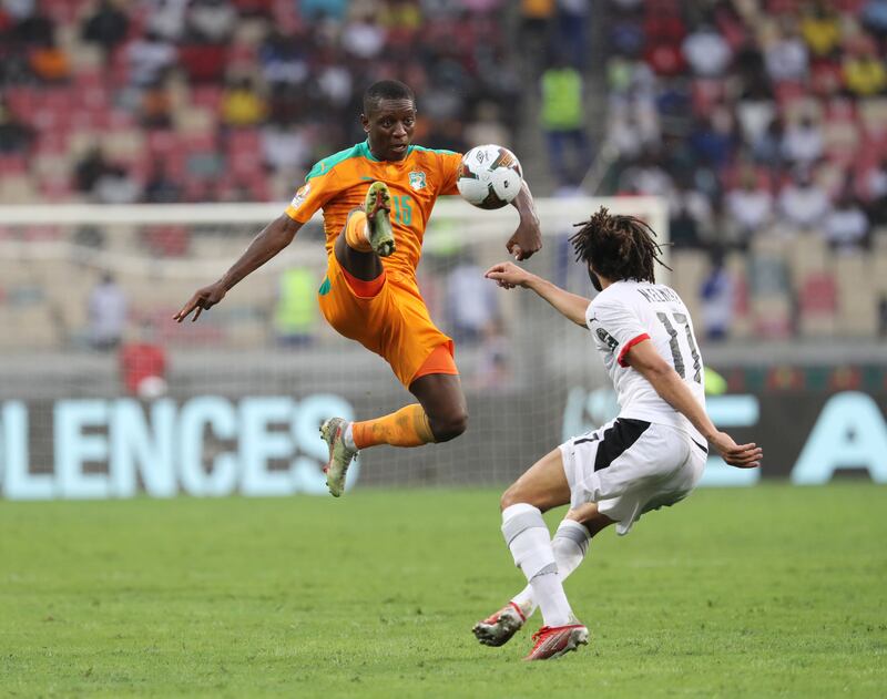 Ivory Coast's Max Gradel controls ball. EPA