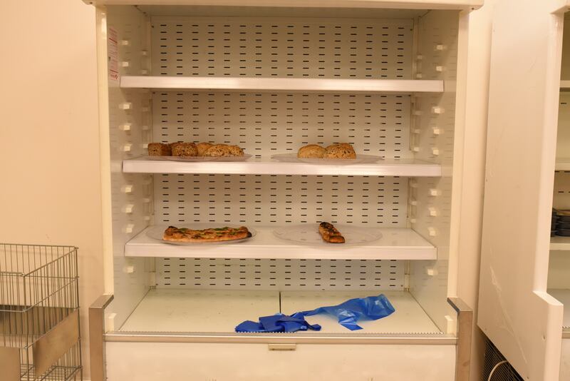Supplies of fresh food, such as bread, quickly run out.