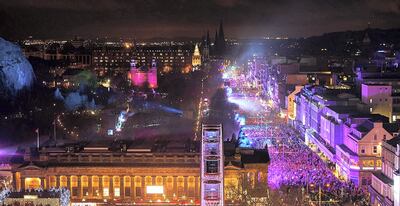 Scotland's capital is home to the UK's largest New Year celebrations. Photo: Edinburgh's Hogmanay 2019