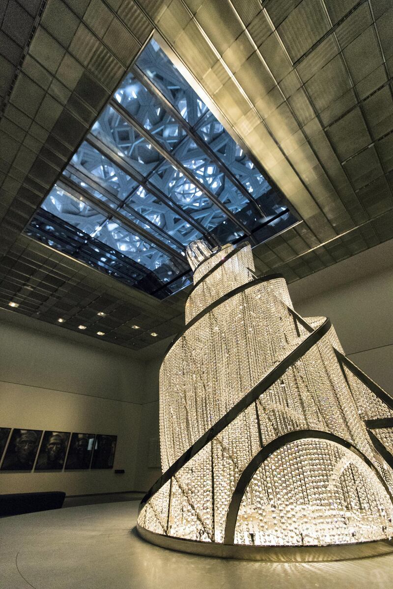 Abu Dhabi, United Arab Emirates, November 6, 2017:    
Fountain of Light by Ai Weiwei

General view of the Louvre Abu Dhabi during the media tour ahead of opening day on Saadiyat Island in Abu Dhabi on November 6, 2017. The Louvre Abu Dhabi will open November 11th. Christopher Pike / The National

Reporter: Mina Aldroubi
Section: News