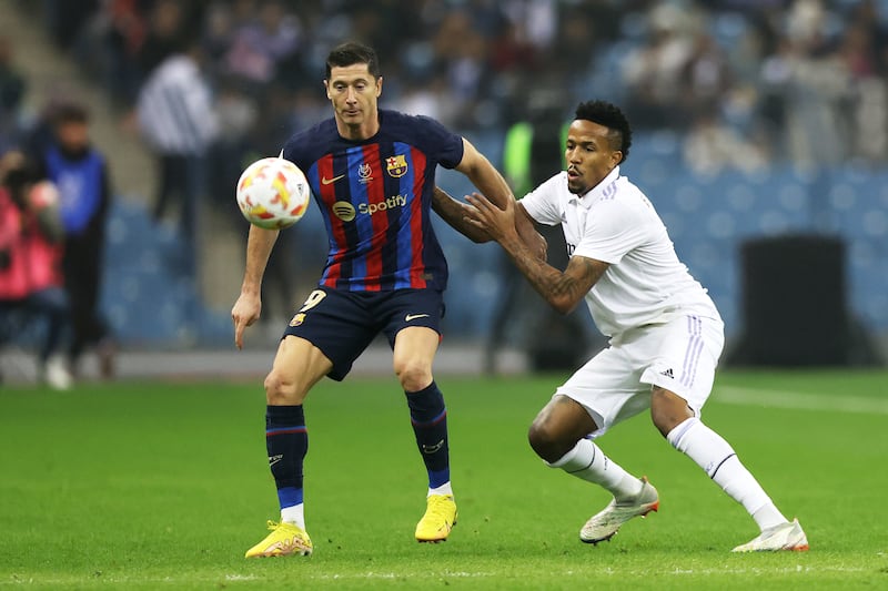 Robert Lewandowski 7 - Coming back to fitness. Headed over and then assisted Gavi for the opener, then scored his first ever clasico goal. It’s now 20 goals in 22 matches for his new club. Getty Images