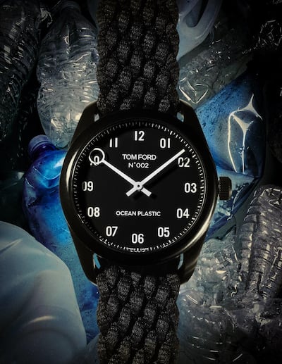 The Tom Ford Ocean Plastic watch. Courtesy Tom Ford