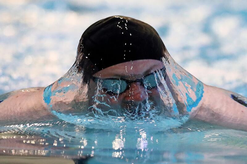 Scottish swimmer Ross Murdoch competes in the men's 200m breaststroke final at the British  Invitation Meet at the Manchester Aquatics Centre on Sunday, March 14. Getty