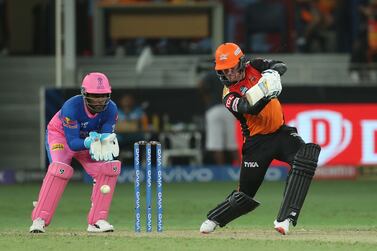 Jason Roy of Sunrisers Hyderabad during match 40 of the Vivo Indian Premier League between the SUNRISERS HYDERABAD and the RAJASTHAN ROYALS held at the Dubai International Stadium in the United Arab Emirates on the 27th September 2021

Photo by Ron Gaunt / Sportzpics for IPL