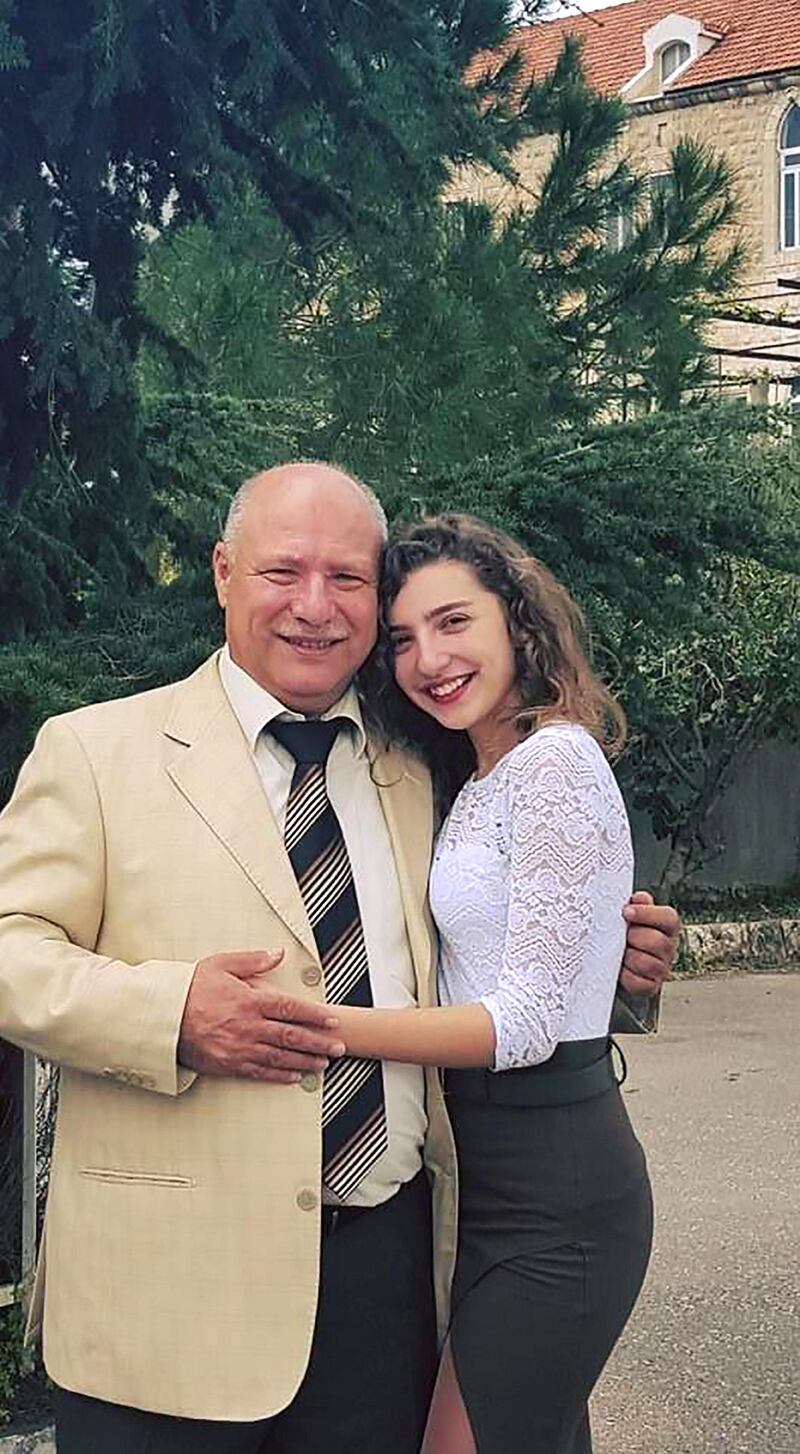 Ghassan Hasrouty with his daughter Tatiana Hasrouty. The family learned of Ghassan's death at the port two weeks after the explosion on August 4. Courtesy Tatiana Hasrouty