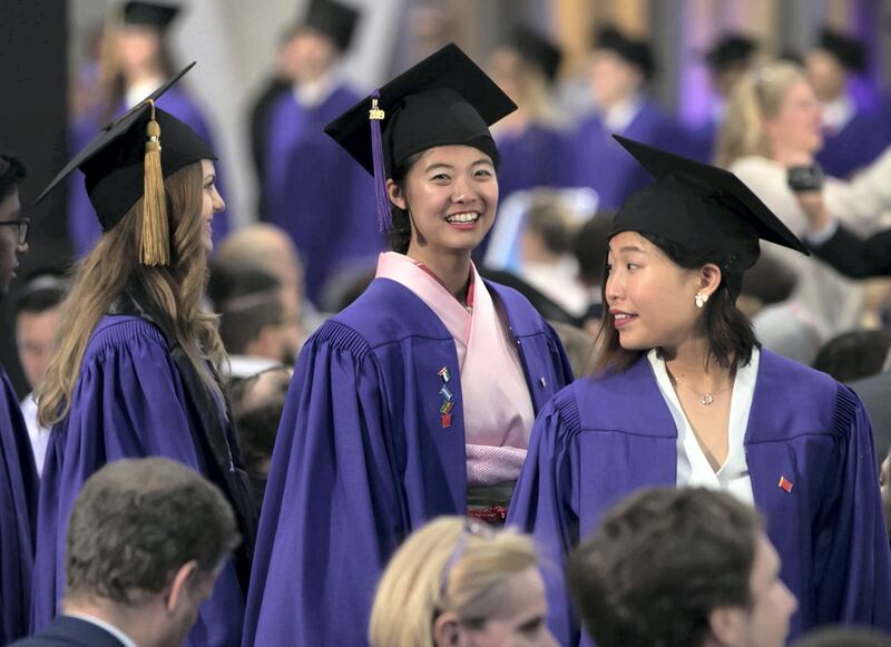 Abu Dhabi United Arab Emirates -Entrance of graduates of NYU Abu Dhabi.  Leslie Pableo for The National