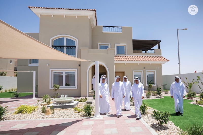 Sheikh Khaled bin Mohamed, Crown Prince of Abu Dhabi, tours the expansion of Al Falah housing project, developed by Abu Housing Authority and stakeholders, which has provided 899 new homes for citizens in Abu Dhabi