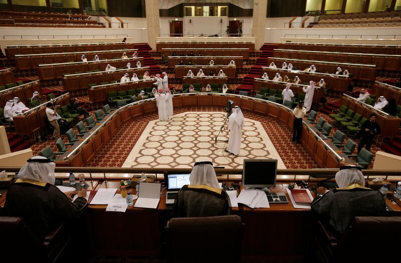ABU DHABI, UNITED ARAB EMIRATES - December 30, 2008: The Federal National Council or FNC meet today to discuss the issues of human trafficking, health care, and social affairs. ( Ryan Carter / The National ) *** Local Caption ***  RC008-FNC.JPGRC008-FNC.JPG