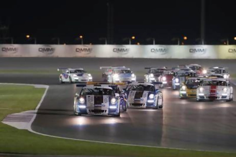 Al Nabooda Racing’s Clemens Schmid leads at Losail International Circuit in Qatar on the way to going 10 points clear in the drivers’ championship.