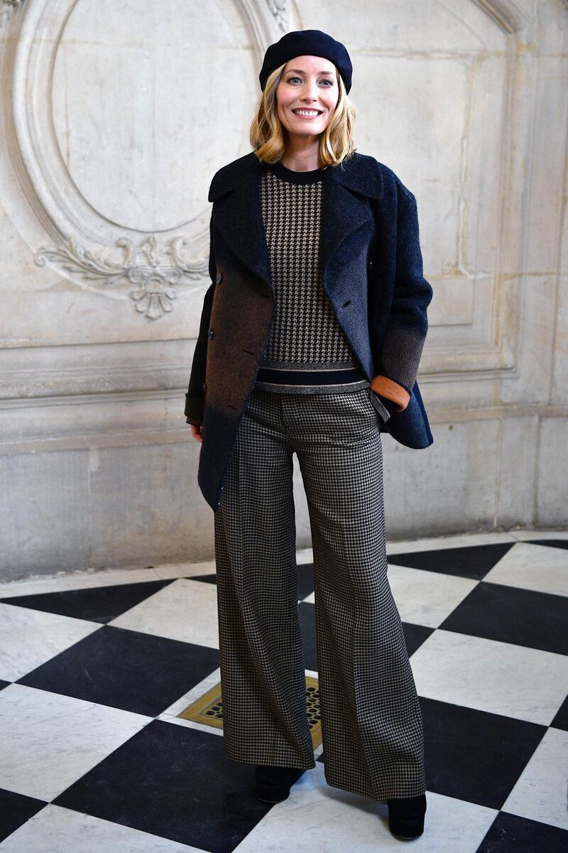 Former model Lucie de la Falaise at the Dior Haute Couture show in Paris. AFP