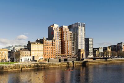 Guests can enjoy panoramic views overlooking the River Clyde at Virgin Hotels Glasgow. Photo: Virgin Hotels