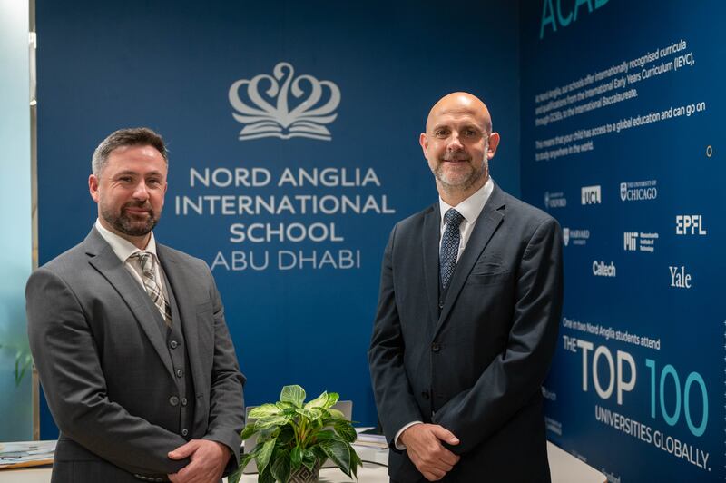 Micheal Connor, founding head of primary, and Liam Cullinan, executive principal of Nord Anglia International School Abu Dhabi