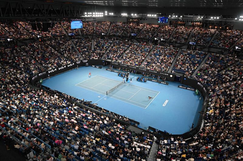 A general view of the Rod Laver Arena during the match. AFP