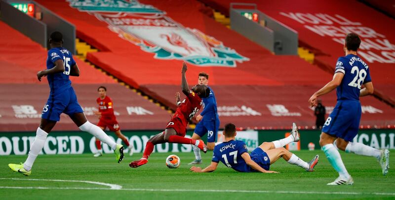 Mateo Kovacic - 6: Right to feel aggrieved after replays showed he won the ball in a tussle with Mane but was penalised for a foul. Alexander-Arnold banged in the free-kick and Chelsea were always chasing the game from that moment. AFP
