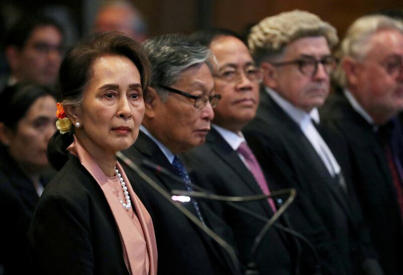 Myanmar's deposed leader Aung San Suu Kyi in 2019. Reuters