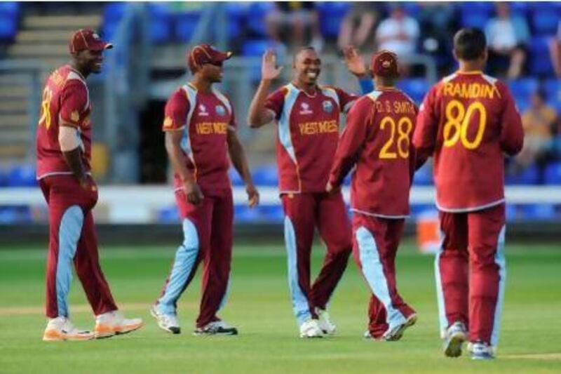 West Indies, under new captain Dwayne Bravo, centre, will aim for an encore of their 2004 triumph at the same venue. Matthew Horwood / Getty Images