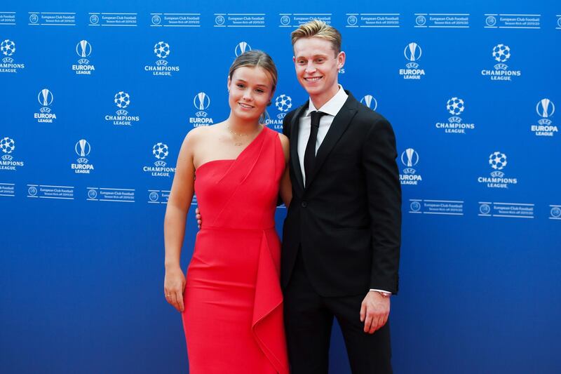 De Jong with his girlfriend Mikky Kiemeney. EPA