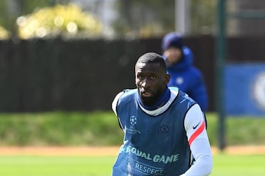 COBHAM, ENGLAND - APRIL 06: Antonio RÃ¼diger of Chelsea during a training session at Chelsea Training Ground on April 6, 2021 in Cobham, England. (Photo by Darren Walsh/Chelsea FC via Getty Images)