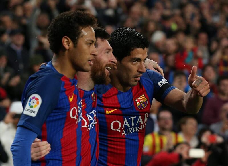 Neymar, Lionel Messi, Luis Suarez. Albert Gea / Reuters 