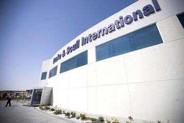 Drake & Scull's headquarters at Dubai International Production Zone. The company gained approval frmo the UAE's Financial Reorganisation Committee in June to enter into a restructuring as it attempts to address Dh5bn of accumulated losses. Rich-Joseph Facun / The National