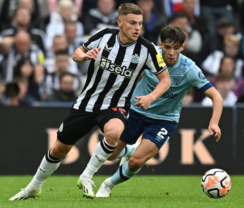 Harvey Barnes 7: First start for summer signing from Leicester and sent one dangerous low ball across six-yard box that needed slightest touch by Flecken to prevent Newcastle goal. His direct running caused Brentford regular problems. AFP