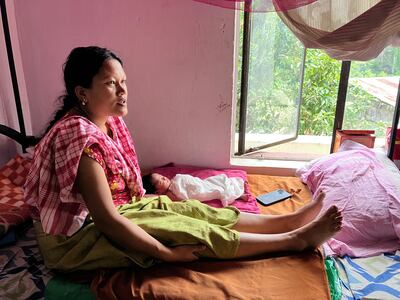 Shagupam Ramita describes her sense of unease about the future, living at a facility for displaced pregnant women in Manipur city. Taniya Dutta / The National