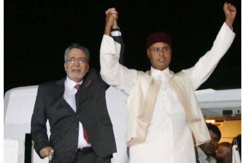 Abdelbaset al Megrahi, left, received a hero's welcome on his return to Tripoli in August last year.