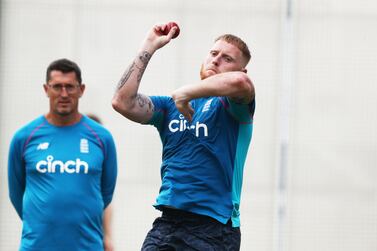England's Ben Stokes during a nets session at The Gabba, Brisbane.