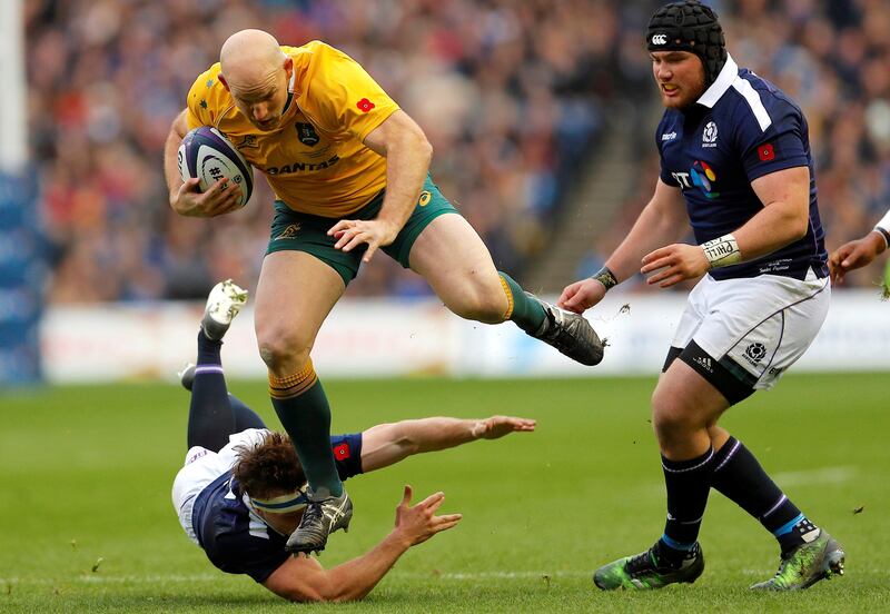 FILE PHOTO - Britain Rugby Union - Scotland v Australia - Murrayfield, Edinburgh, Scotland - 12/11/16 Captain Stephen Moore of Australia in action.    Action Images via Reuters / Lee Smith/File Photo